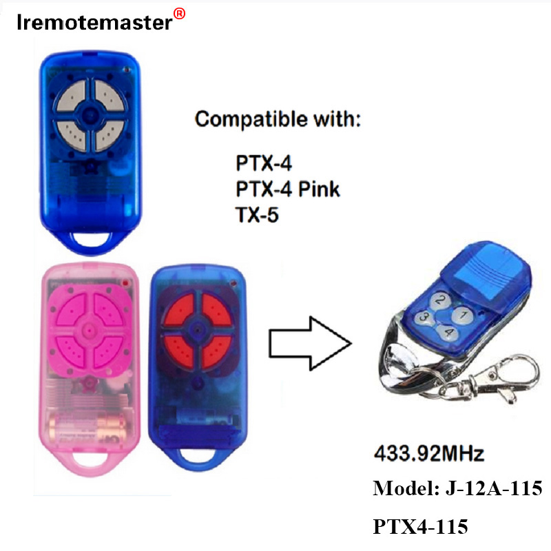 PTX4 433.92 MHz Haddeleme Kodu Garaj Kapısı Uzaktan Kumandası için